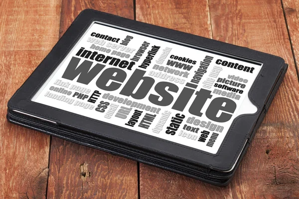 Webseite Wortwolke — Stockfoto