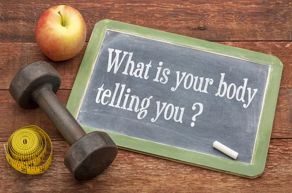 Was sagt dir dein Körper? — Stockfoto