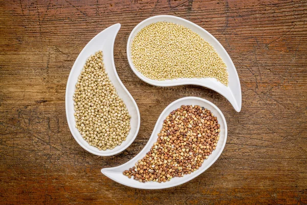 Sorghum, millet and buckwheat — Stock Photo, Image