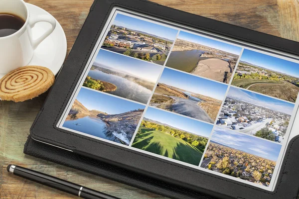 Aerial view of Colorado on tablet — Stock Photo, Image