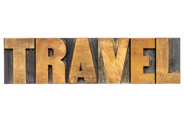 Travel word typography — Stock Photo, Image