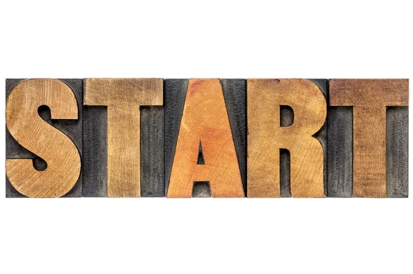 Start woord typografie — Stockfoto