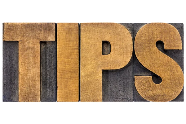 Tips word typography — Stock Photo, Image