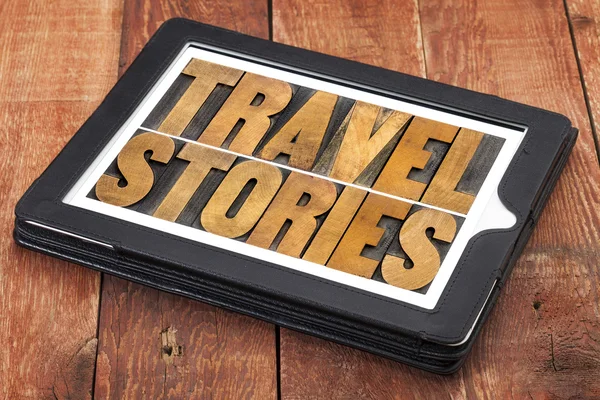 Travel stories typography — Stock Photo, Image