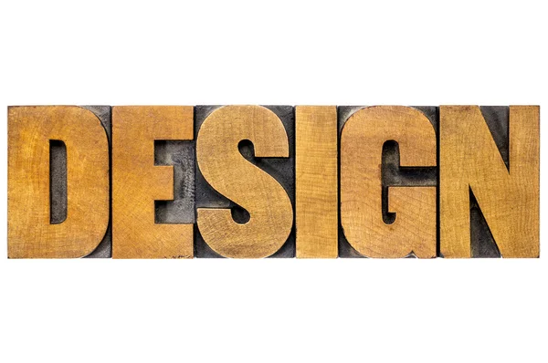 Tipografia palavra design — Fotografia de Stock