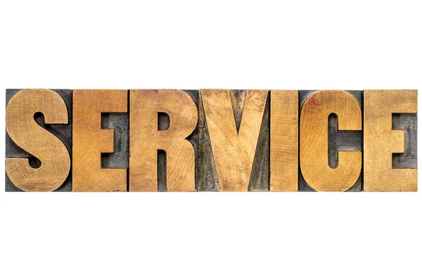 Service word in wood type — Stock Photo, Image