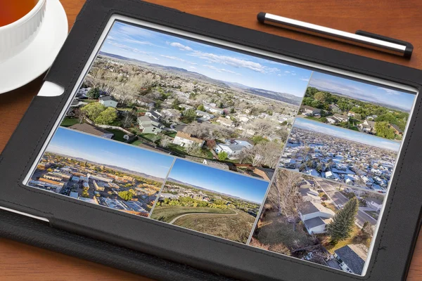 Aerial view of real estate in Fort Collins — Stock Photo, Image