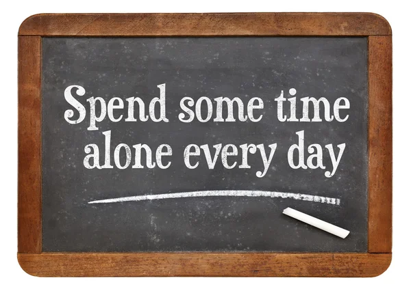 Spend some time alone every day — Stock Photo, Image