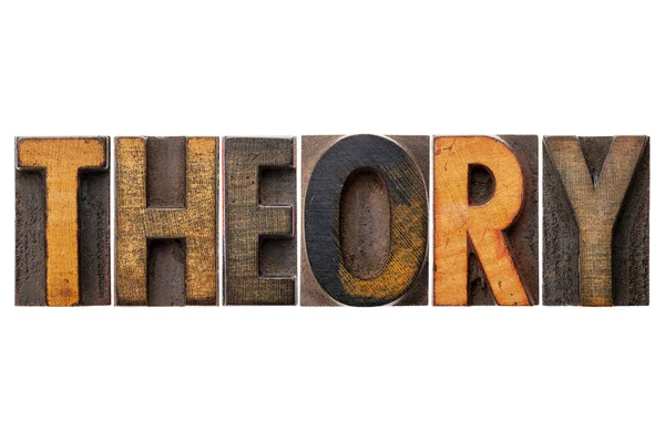 Teoría palabra tipografía —  Fotos de Stock