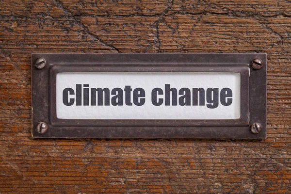 Climate change etikett — Stockfoto