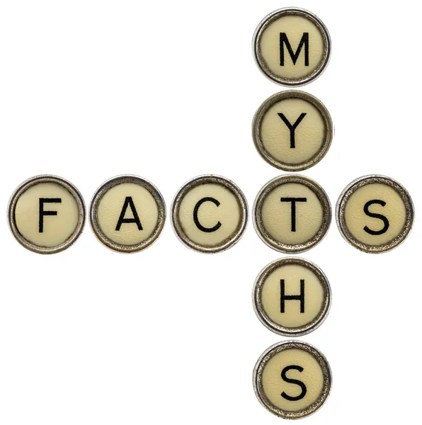 Fakten und Mythen Kreuzworträtsel — Stockfoto