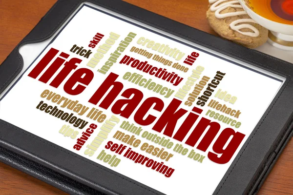 Life hacking word cloud — Stock Photo, Image