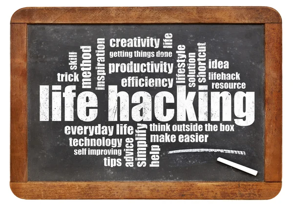 Life hacking word cloud — Stock Photo, Image