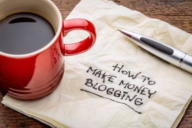 How to make money blogging clipart