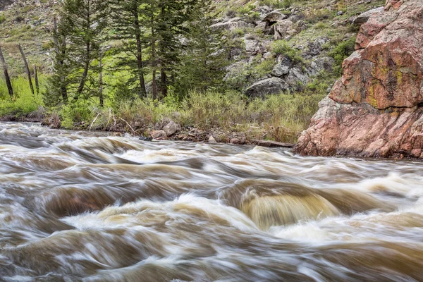 Río de montaña rápido en primavera —  Fotos de Stock