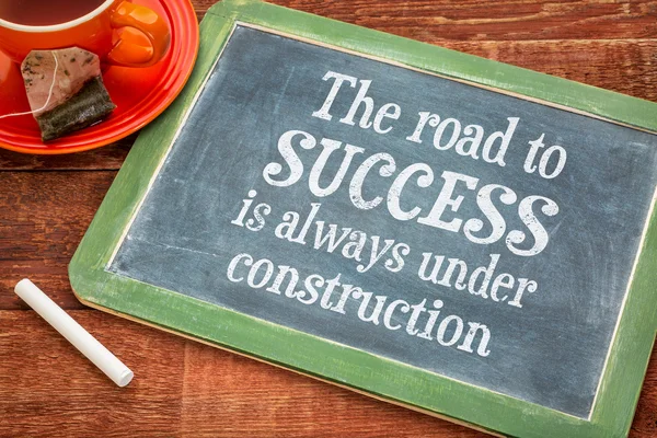 The road to success concept on blackboard — Stock Photo, Image