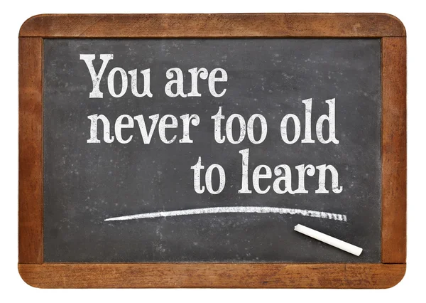 You are never too old too learn — Stock Photo, Image