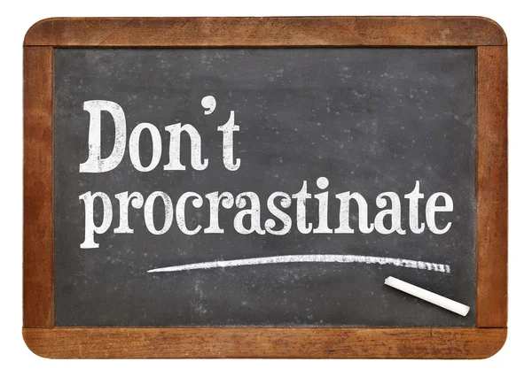 Do not procrastinate advice — Stock Photo, Image