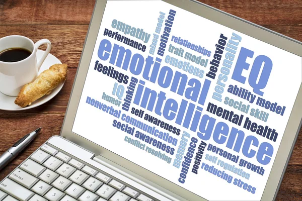 Inteligência emocional (EQ) nuvem de palavras — Fotografia de Stock