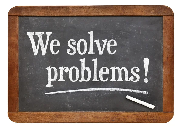 We solve problems - service marketing — Stock Photo, Image