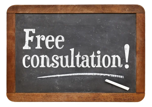 Free consultation blackboard sign — Stock Photo, Image