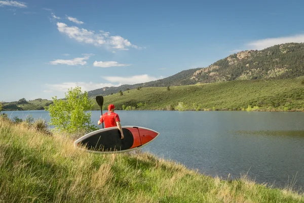 Stand up paddling (SUP) in Colorado — Stock Photo, Image