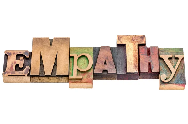 Empathy word abstract in wood type — Stock Photo, Image