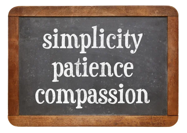 Simplicity, patience and compassion — Stock Photo, Image