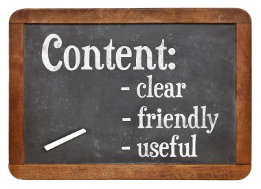 Clear, friendly and useful content on blackboard