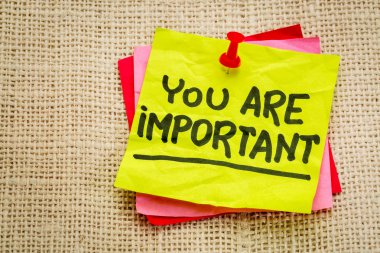 You are important reminder note clipart