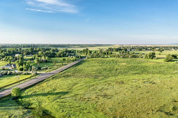 Aerial view of Rocky Mountains foothills — Stock Photo, Image