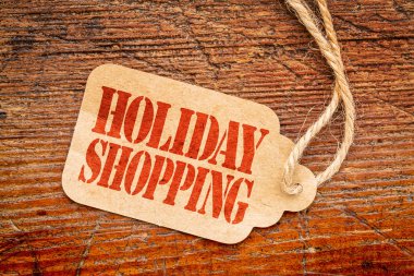Holiday shopping  sign a paper price tag
