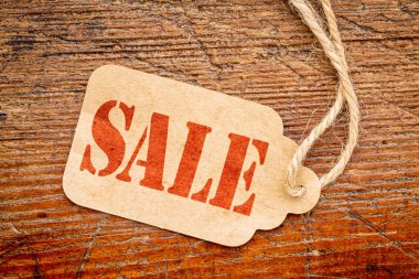 sale sign  on a price tag