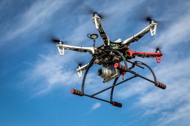 Hava hexacopter uçak taşıma kamera