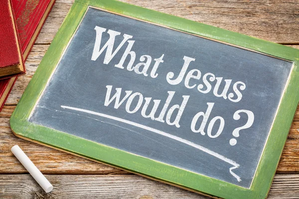 O que Jesus faria questionar — Fotografia de Stock