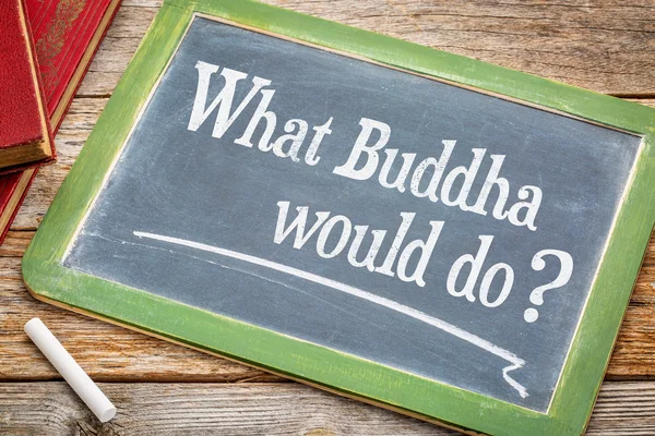 Vad Buddha skulle göra fråga — Stockfoto