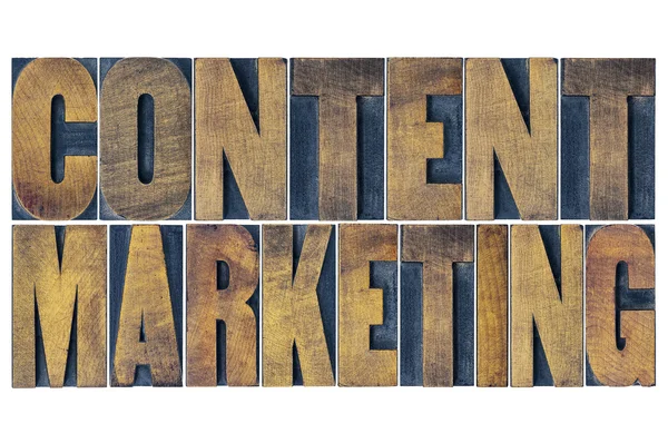 Marketing de conteúdo palavra abstrata — Fotografia de Stock