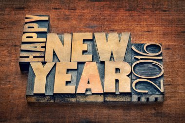 Mutlu yeni yıl 2016 typograpjy