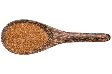 tahta kaşık üzerinde Teff tahıl
