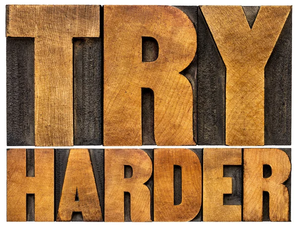 Try harder motivational advice — Stock Photo, Image