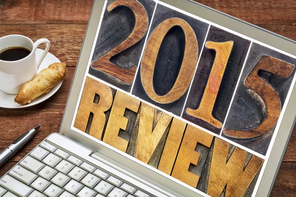 Review of 2015 year typography — Stock Photo, Image