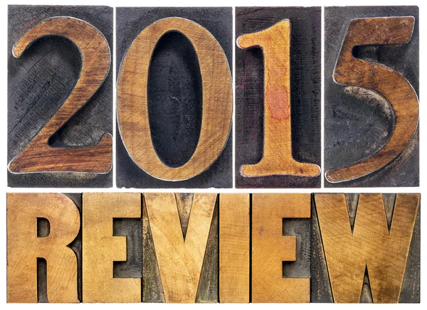 Review of 2015 year typography — Stock Photo, Image