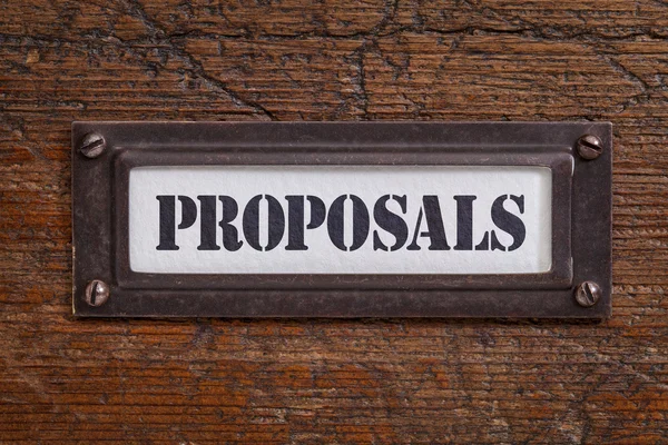 Proposals -  file cabinet label — Stock Photo, Image