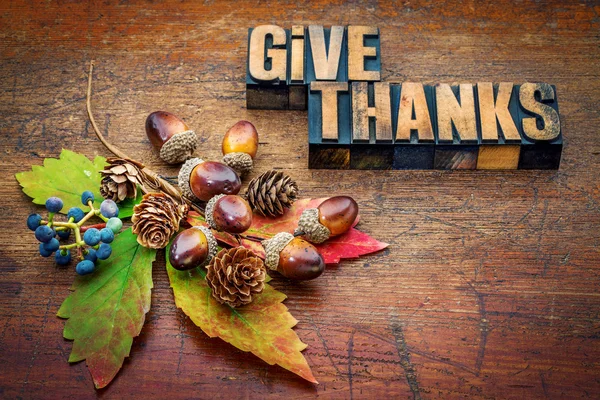 Give thanks - Thanksgiving concept — Stock Photo, Image