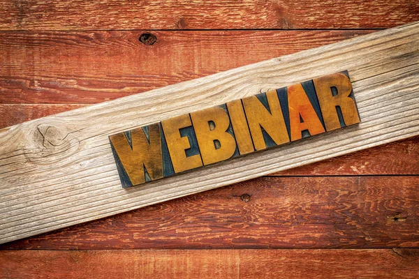 Webinar rustic sign — Stock Photo, Image