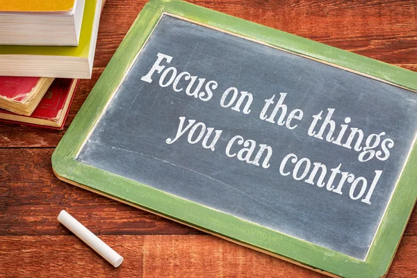 Focus on the things you can control — Stockfoto