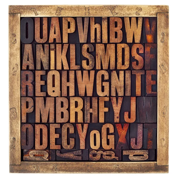 Vintage Tipo alfabesi harfleri — Stok fotoğraf
