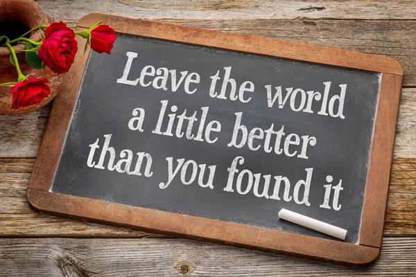 Leave the world a little better — Stock Photo, Image