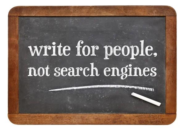 Write for people, not search engine — Stock Photo, Image