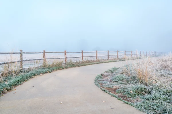 Norte de Colorado carril bici en la niebla —  Fotos de Stock